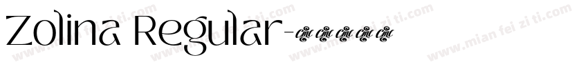 Zolina Regular字体转换